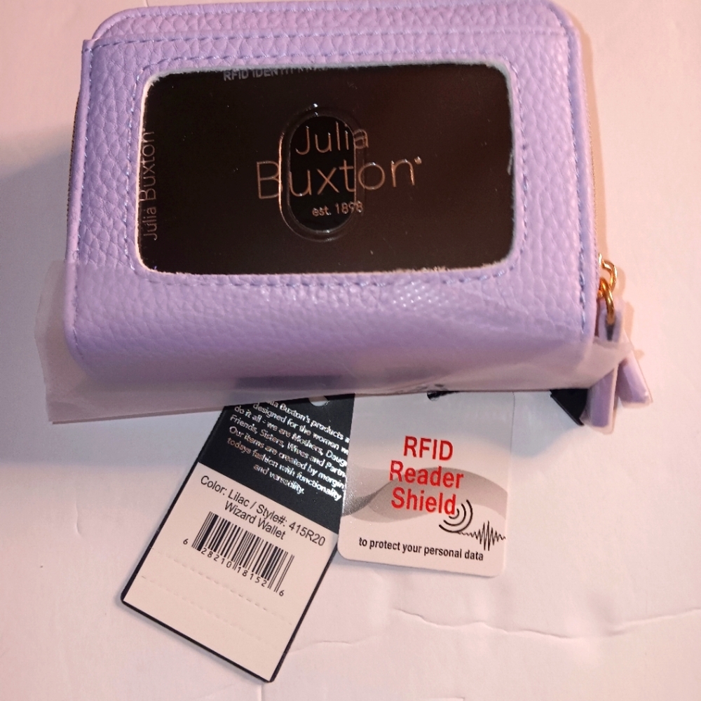 Buxton Women's Wizard Accordian Pebble Grain Multi Card Wizard Wallet, P…